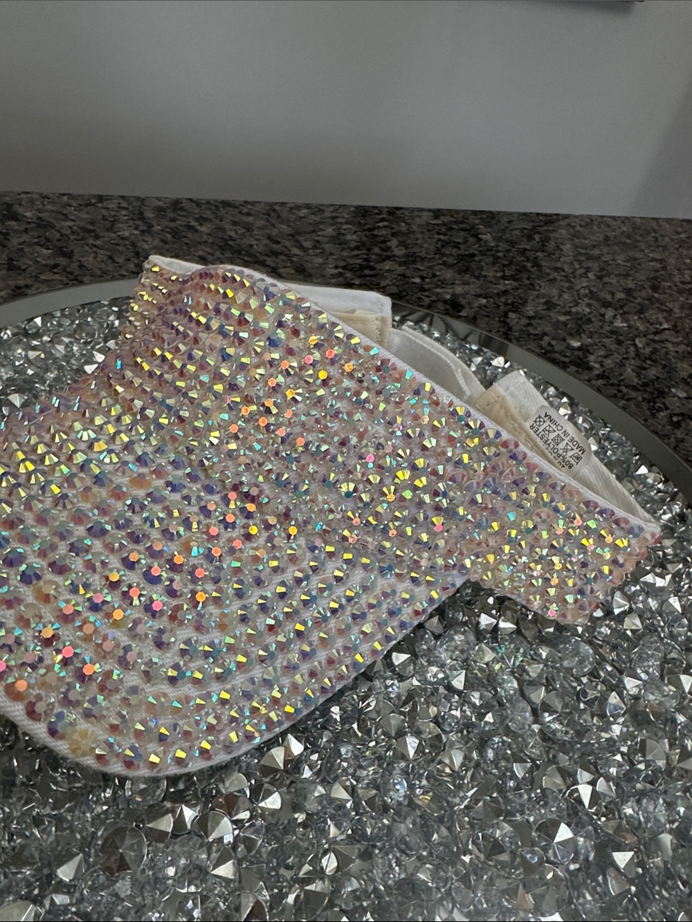 Crystal Rhinestone Visor - Iridescent Sparkle - Picture 8 of 10